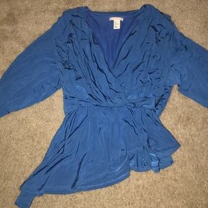 Turquoise long sleeve top